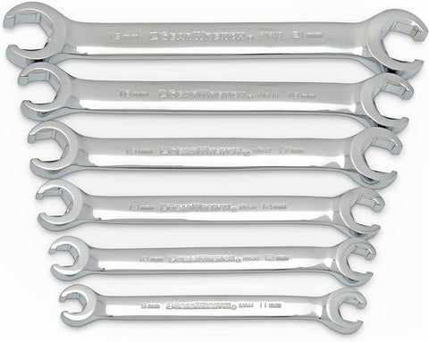 GEARWRENCH 6 Pc. Flare Nut Wrench Set, Metric - 81906