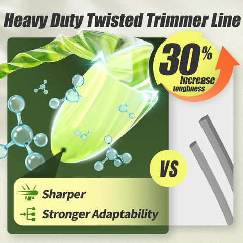 Weed Eater String 0.095 Inch 400FT 1LB Twist Nylon Weed Wacker String