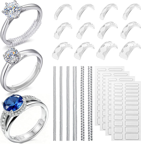 114Pcs 3-in-1 Ring Sizers for Loose Rings, Anti-Slip, Reduce 0.5-1 Size