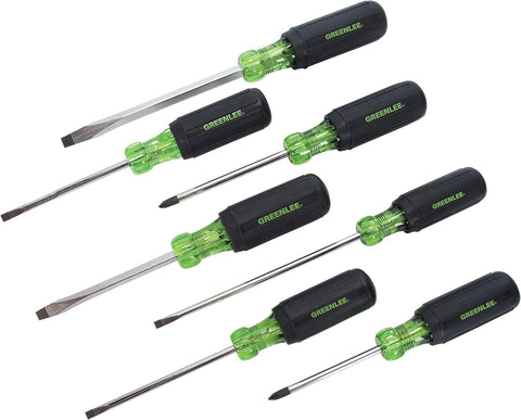 Greenlee 0153-02C 7-Piece Screwdriver Set with Cabinet, Keystone, and Phillips