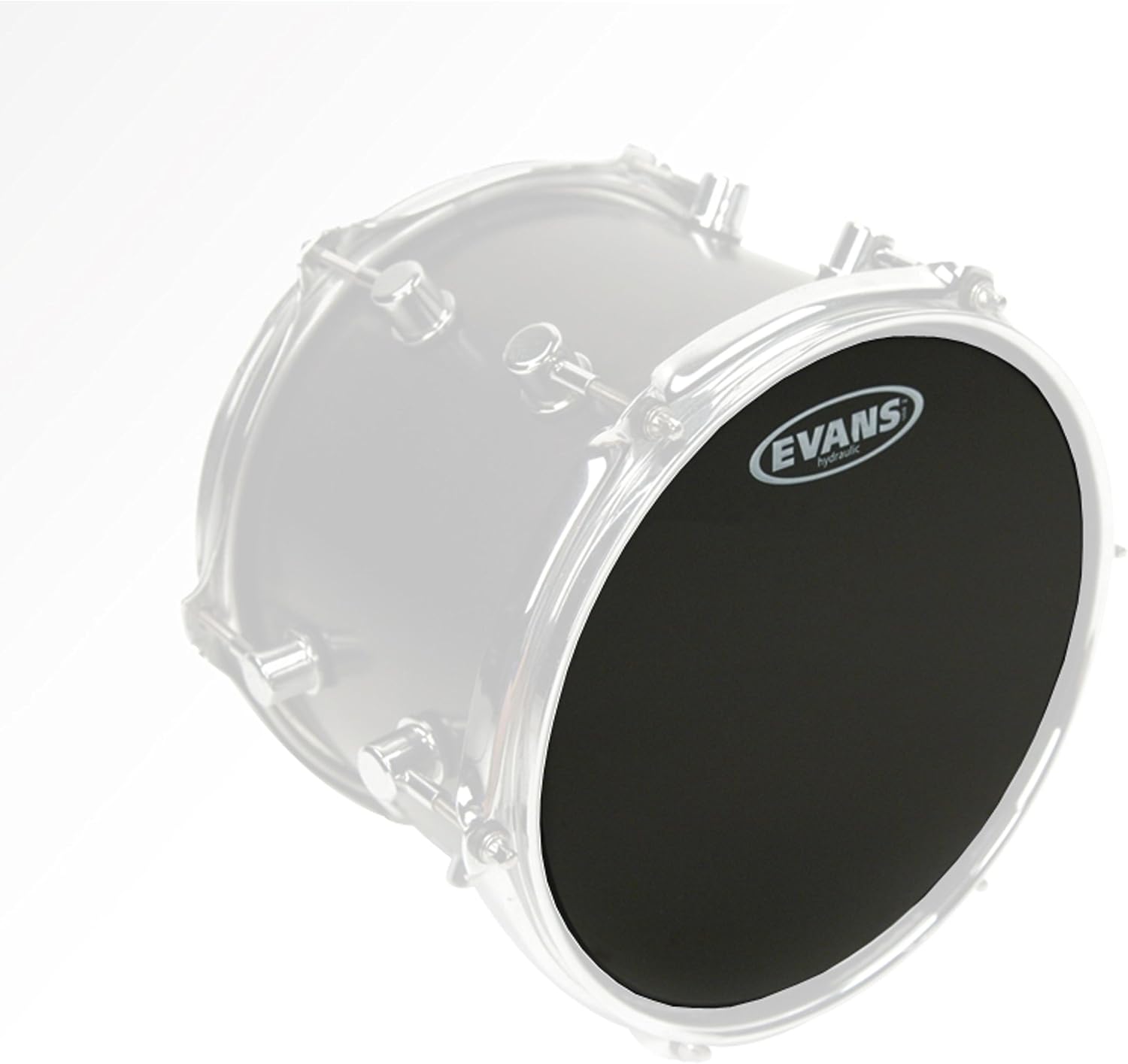 Evans Drum Heads - Hydraulic Black Tom Drumhead, 12 Inch