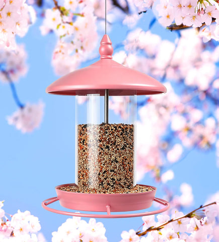 Metal Roof Bird Feeder for Outdoor - Fluorescent Green