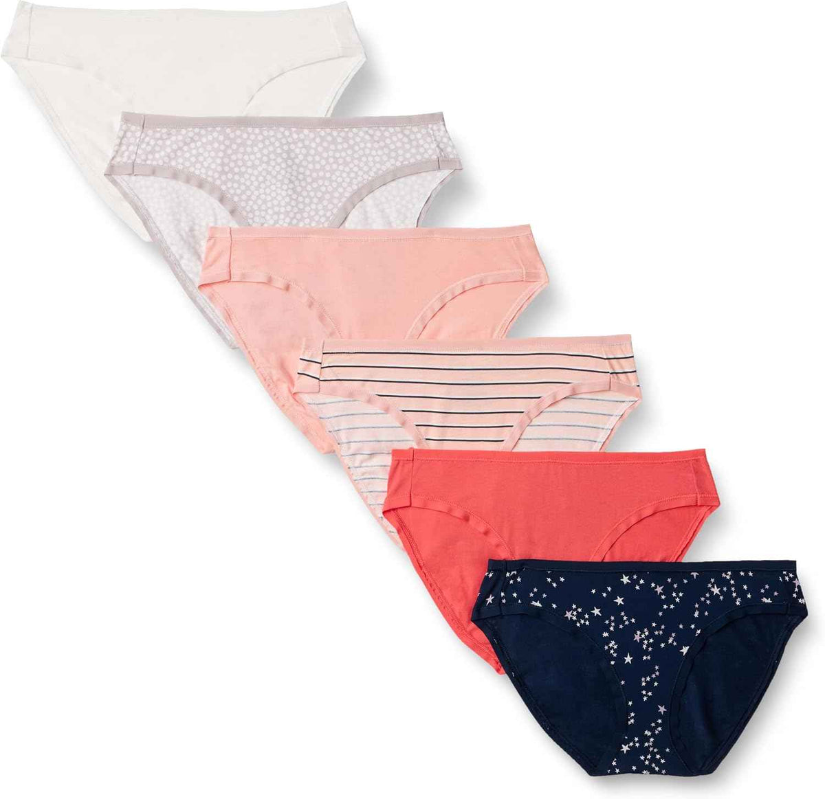 Amazon Essentials Women's Cotton Spandex Bikini Brief Underwear (Available in Plus Size)