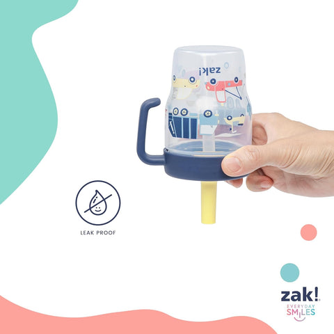 Zak Designs Springtime Capri 10oz Leak-Proof Toddler Straw Cups, 2-Pack