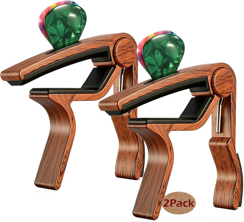 Guitar Capo with Pick Holder 2pack for Acoustic Electric Guitar,Ukulele