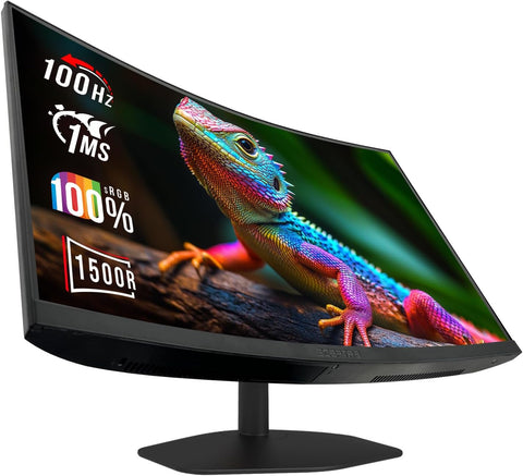 New! Sceptre Curved 24-inch Gaming Monitor 1ms 100Hz 1500R DisplayPort HDMI X2 Eye Care 100% sRGB Build-in Speakers, Machine Black 2026 (C248W-FW100T Series)