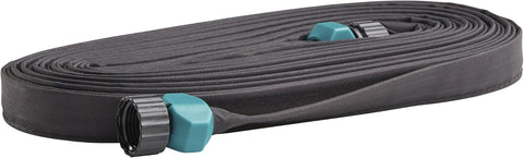 Gilmour 50' Black Flat Weeper Soaker Hose for Garden Beds, Drip Irrigation Outdoor Hose, Flexible Garden Hose for Vegetable Gardens, Flower Beds, Lawns, and Orchards