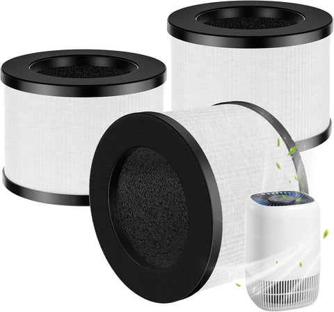 3 Pack DH-JH12 Replacement Filter for VOOPNU DH-JH12 Air Purifier, White