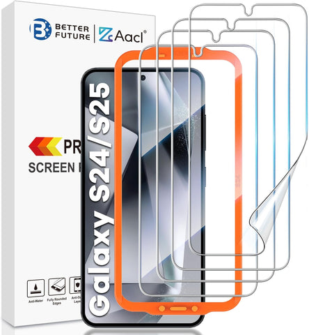AACL 4-Pack for Samsung Galaxy S25/S24 Screen Protector Film [6.2"]