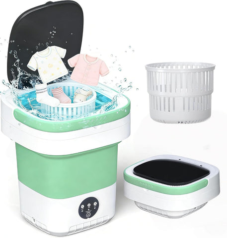 20L Portable Washing Machine, Foldable Mini Washer and Spin Dryer Combo with 3 Wash Modes, Deep Cleaning Compact Laundry Machine for Baby Clothes, Underwear, Dorms, Apartments, RV & Travel