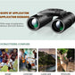 ZIYOUHU Binoculars Small Compact Light Binoculars, Suitable for Adults and Children Bird Watching Travel Sightseeing, Waterproof Lightweight Small Binoculars, with Clear Low-Light Vision