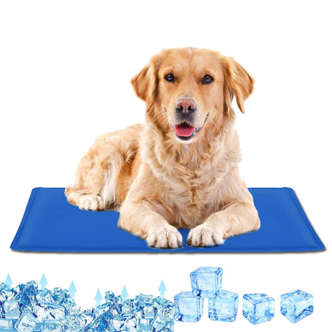 WUWUSU Dog Cooling Mat, Large - Pressure Activated Cooling Mat for Dogs and Cats - No Water or Refrigeration Needed - Non-Toxic Gel Cooling Pad, Ideal for Home and Travel