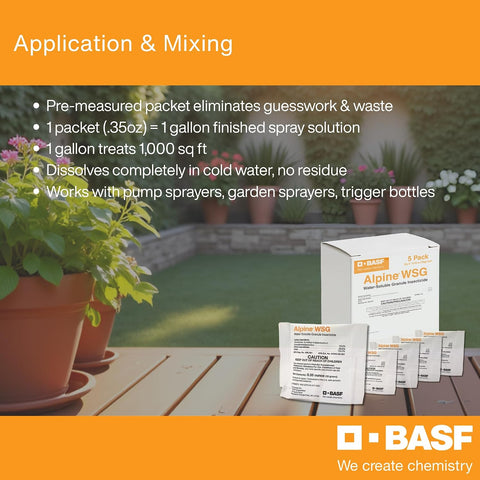BASF Alpine WSG Insecticide, Soluble Granules, Indoor Outdoor Pest Control