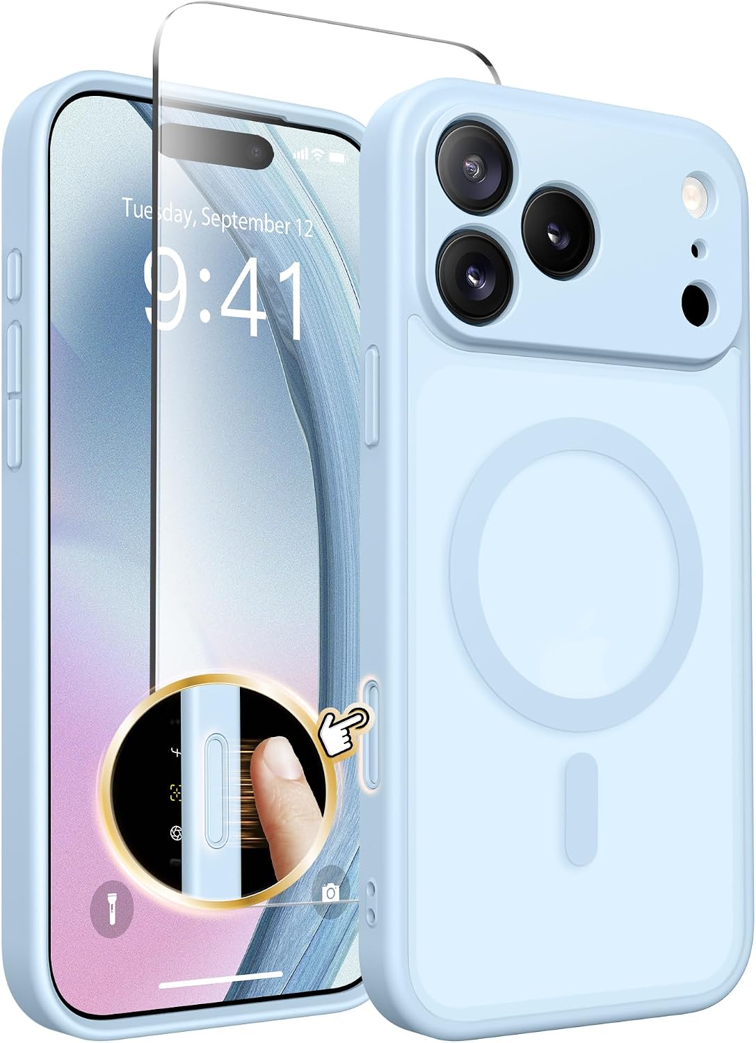 CAPRARO for iPhone 17 Pro Case, Compatible with MagSafe
