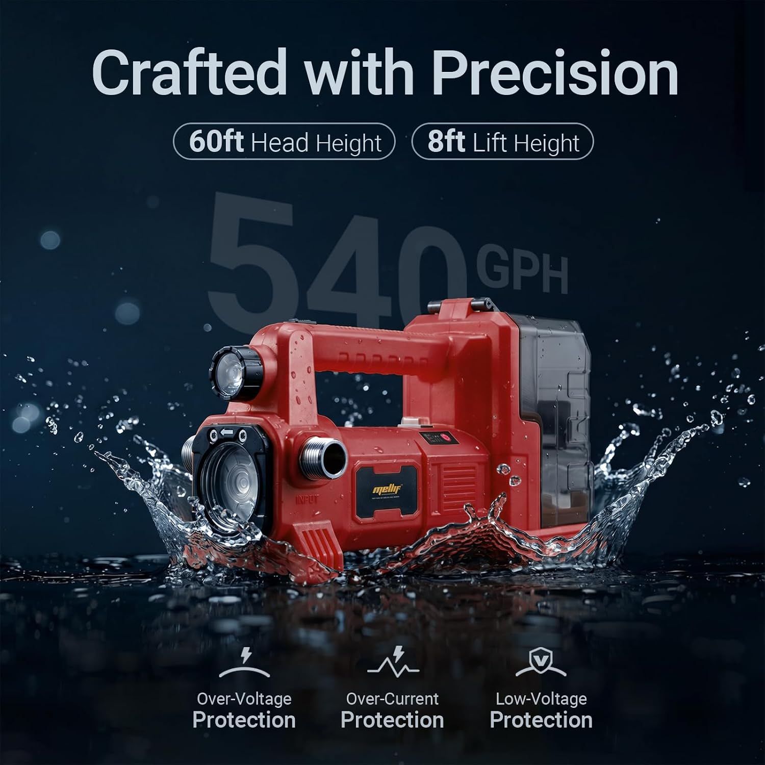 Cordless Water Transfer Pump Compatible with Milwaukee 18V Battery