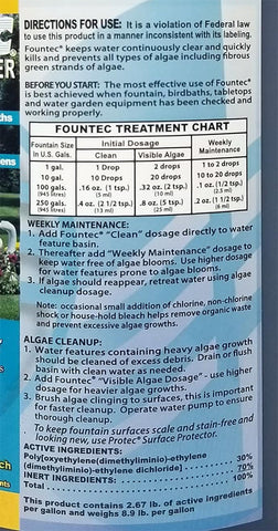 EASYCARE 50064 Fountec Algaecide and Clarifier, 64 Fl. Oz