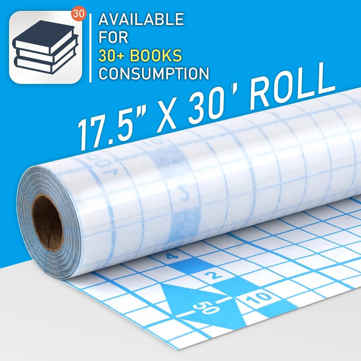 Chell Clear Contact Paper for Books, Adhesive Book Cover, 17.5 in x 30 ft