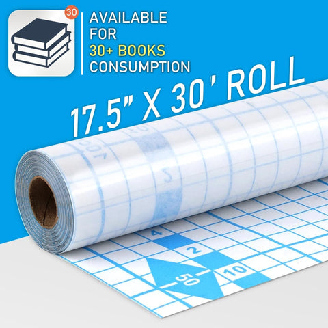Chell Clear Contact Paper for Books, Adhesive Book Cover, 17.5 in x 30 ft