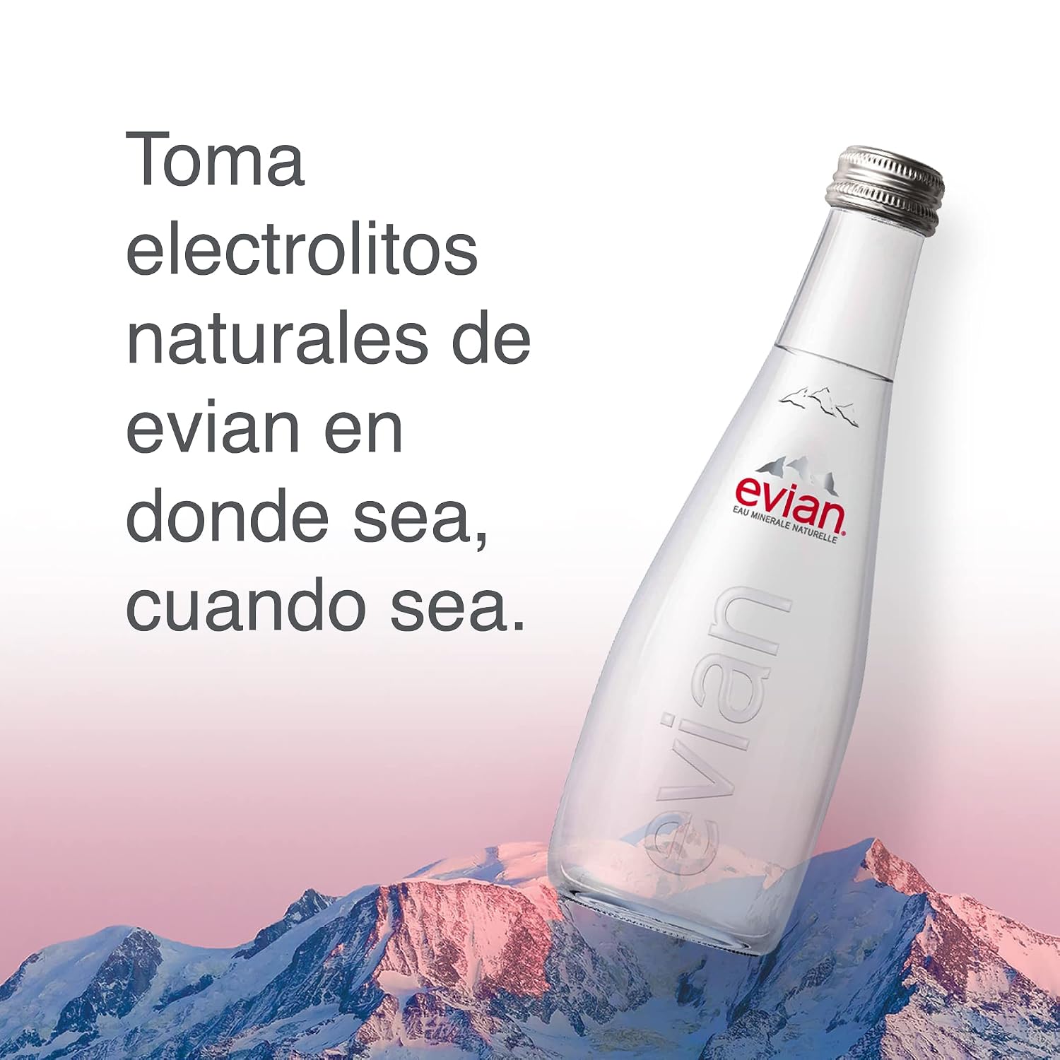 Evian (Non-Sparkling) Natural Spring Water, 11.1 Fl Oz (20 Glass Bottles)