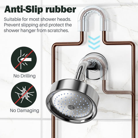 Epicano Shower Caddy Hanging Over Head, Bronze