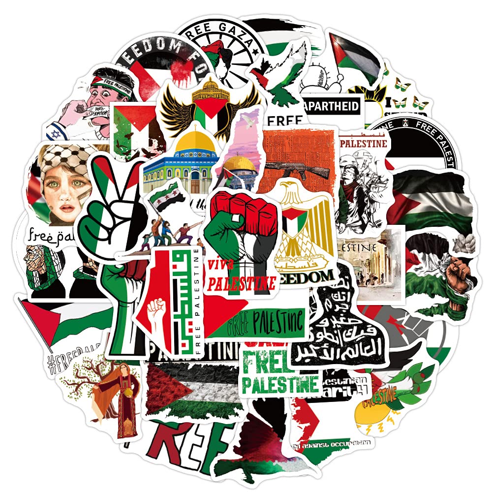 100pcs Free Palestine Stickers Freedom Vinyl Palestine Stickers for Water Bottles Laptop Skateboard for Adult Teens