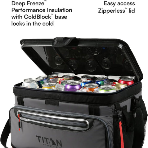 Titan Zipperless HardBody Cooler, Keeps Ice 2 Days