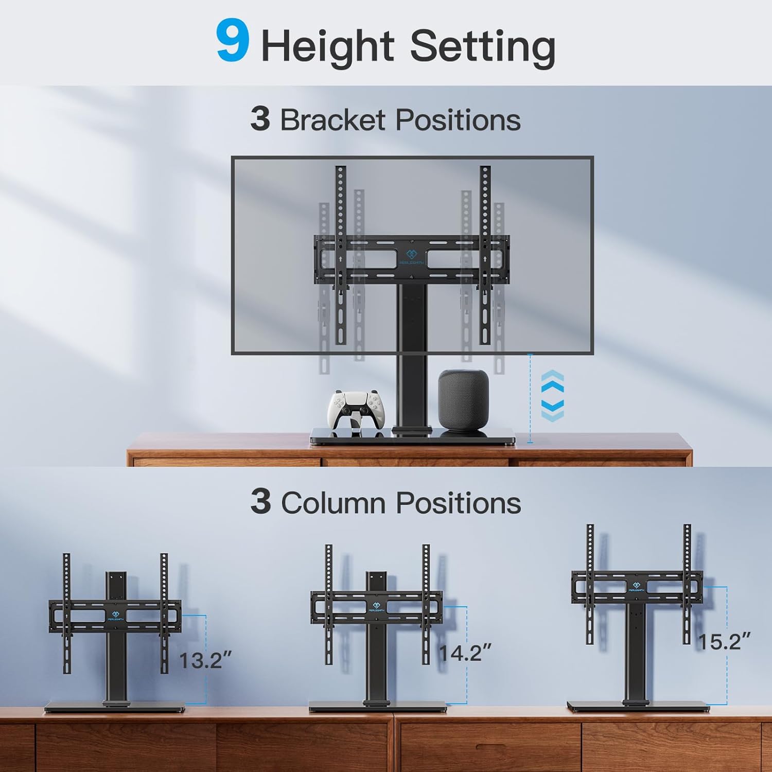 PERLESMITH Universal TV Stand Legs for 24-60 inch TVs to 88lbs with Mount