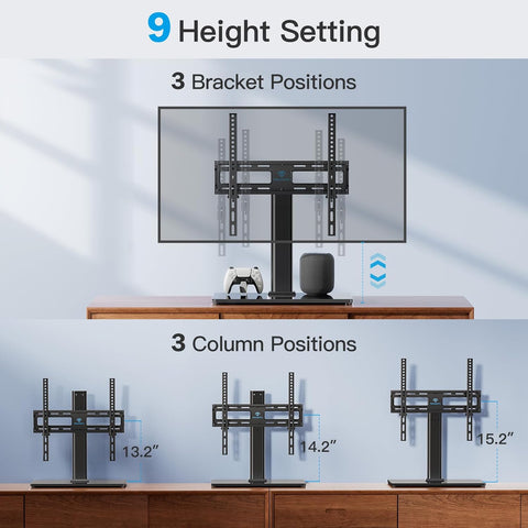 PERLESMITH Universal TV Stand Legs for 24-60 inch TVs to 88lbs with Mount