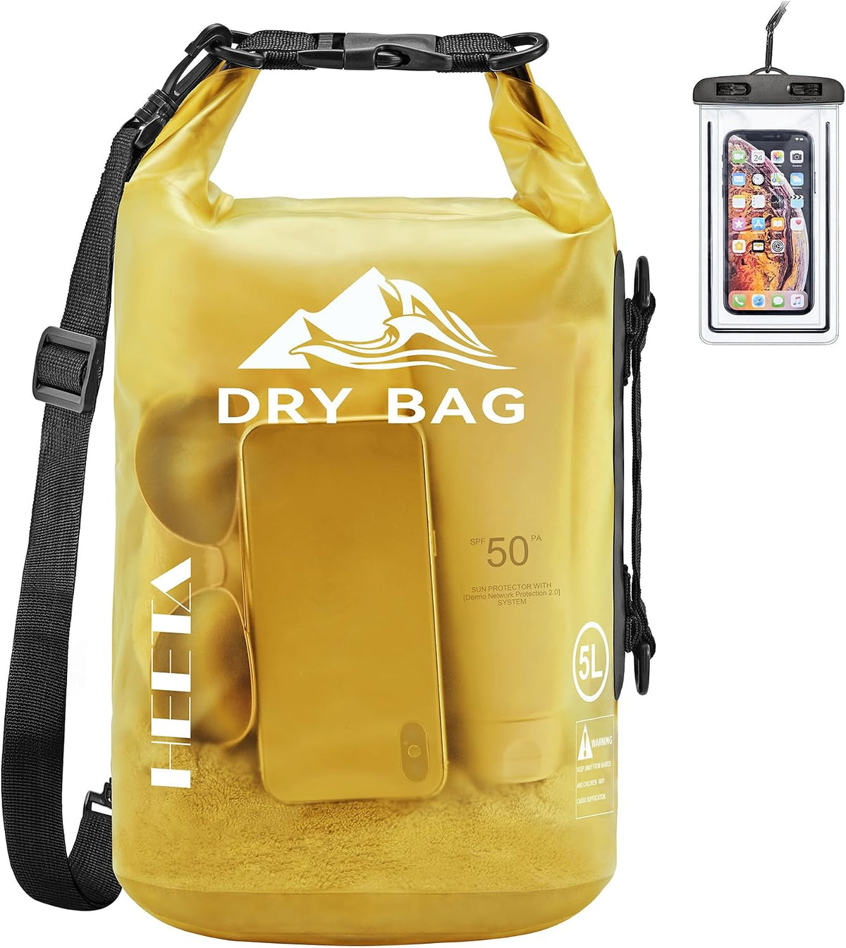 HEETA Dry Bag Waterproof Backpack with Phone Case 5L/10L/20L/30L/40L