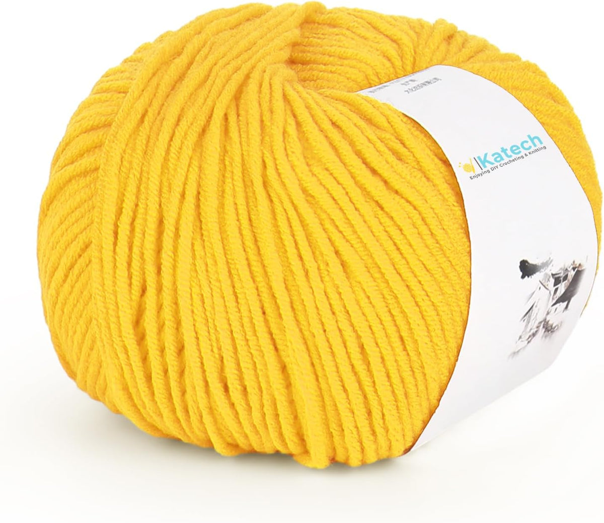 Katech Cotton Acrylic Blend Yarn for Crocheting-Crochet Yarn Set (Yellow