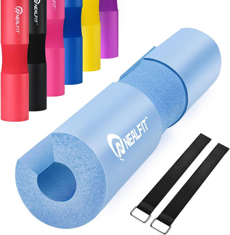 NEALFIT Barbell Pad Squat Pad for Squats—Squat Bar Pad—Great for Weightlifting,Lunges and Hip Thrusts—Foam Sponge Pad—Fit Standard and Olympic Bars Perfectly