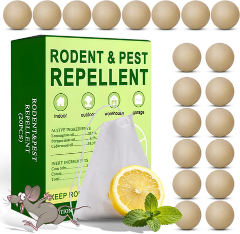 20 PCS Natural Peppermint Oil Mouse Repellent Balls Pest Control Repeller