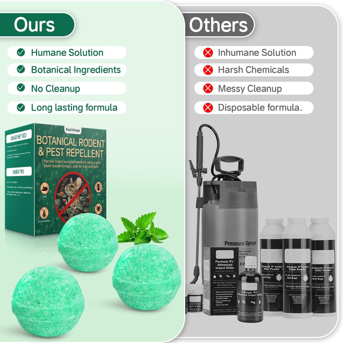 Moth Balls for Outdoor Use, Peppermint Rodent Repellent Balls 14 Pack