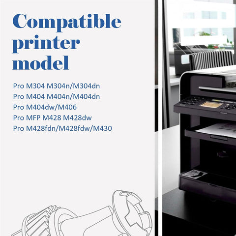 CF258A 58A Toner Cartridge Black for HP M428fdw M404n 58X with Chip 4 Pack