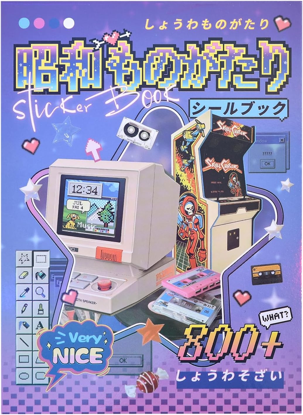 Girl's Japanese Retro Sticker Book, Y2K Showa Theme - 800+ Cute Old Showa Style Old Items Stickers, for DIY Scrapbooking Journaling Handbook Decoration