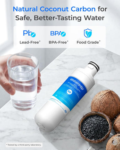 Waterdrop ADQ747935 Refrigerator Water Filter and Air Filter, 3 Combo