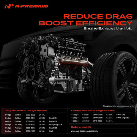 A-Premium L4 Exhaust Manifold Kit W/Gaskets & Hardware
