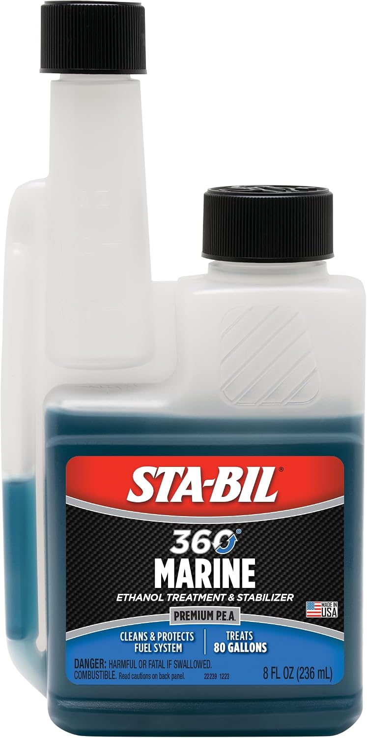 STA-BIL 360 Marine Ethanol Treatment and Fuel Stabilizer - Prevents Corrosion - Helps Clean Fuel System For Improved In-Season Performance - Treats Up To 80 Gallons, 8 fl. oz. (22260)