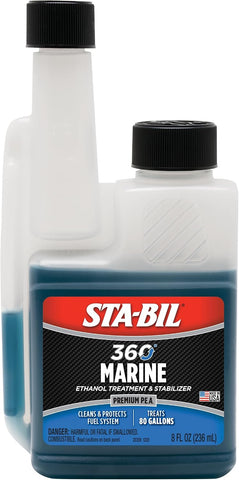 STA-BIL 360 Marine Ethanol Treatment and Fuel Stabilizer - Prevents Corrosion - Helps Clean Fuel System For Improved In-Season Performance - Treats Up To 80 Gallons, 8 fl. oz. (22260)