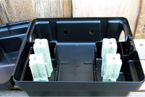 Outpost Rat Bait Station | Single Station Targets Small Mice Up to Large Rats | Position Horizontal or Vertical | Made in USA