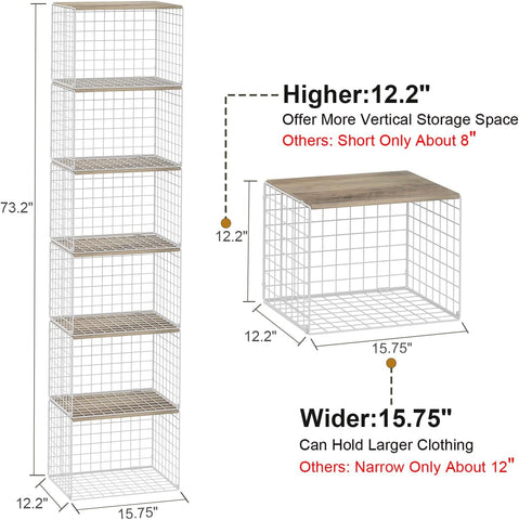 Widened and Heightened Large Capacity Closet Organizers And Storage Shelf