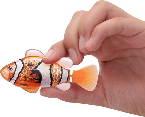 Robo Alive Robo Fish Robotic Swimming Fish (Teal + Orange) by ZURU Water Activated, Changes Color, Comes with Batteries, Amazon Exclusive (2 Pack) Series 3