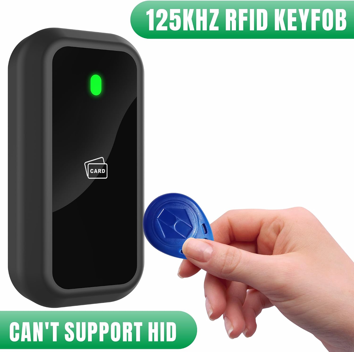 UHPPOTE 125KHz RFID ID Keychain Card Tag Token, Access Key Fob, 100 Pack