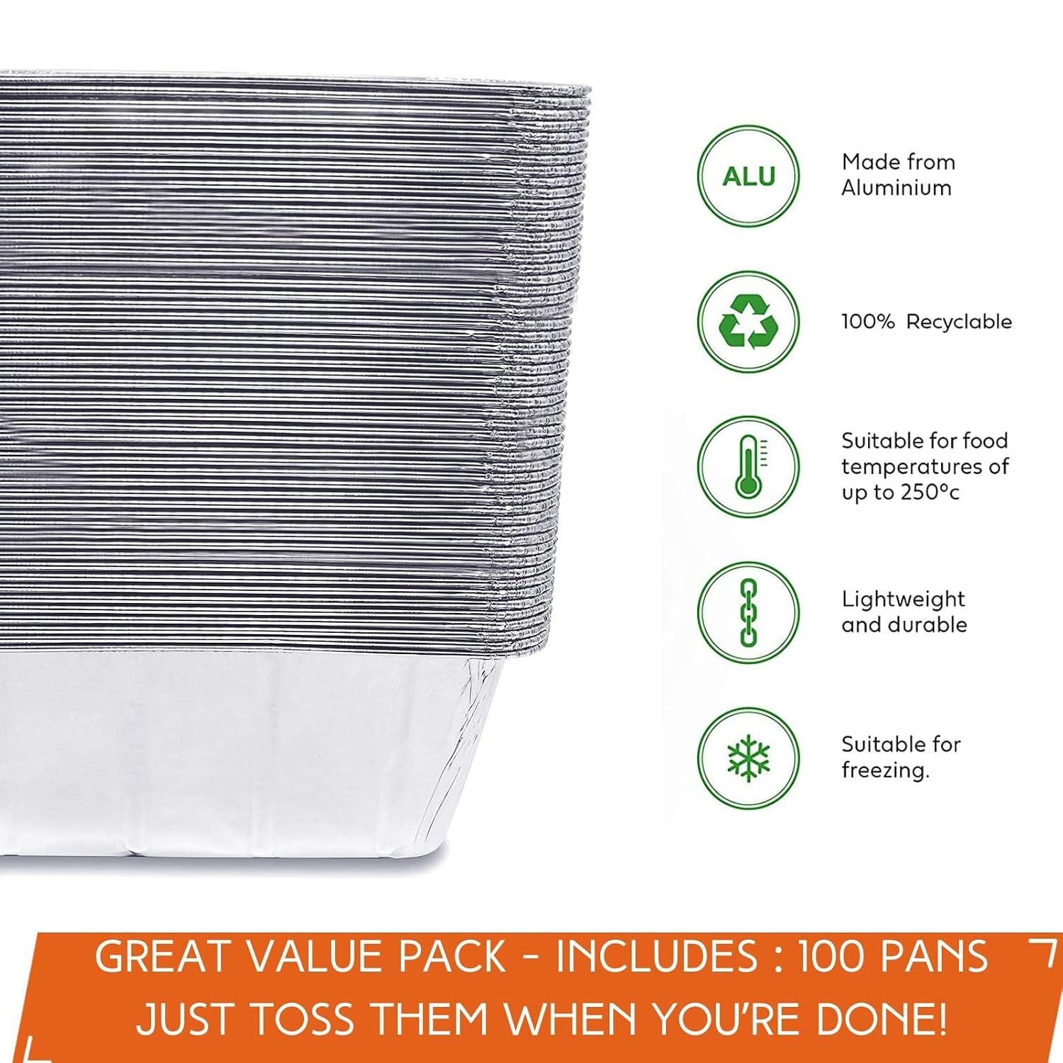 Findful 100-Pack Drip Pans Liners Compatble for Blackstone Griddle Accessories, Aluminum FOL Pan Disposable for 17" 22" 28" 36" Blackstone Griddle Drip TrayHolder Grill Rear Grease Catcher Cup