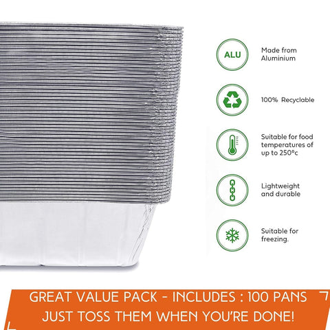 Findful 100-Pack Drip Pans Liners Compatble for Blackstone Griddle Accessories, Aluminum FOL Pan Disposable for 17" 22" 28" 36" Blackstone Griddle Drip TrayHolder Grill Rear Grease Catcher Cup