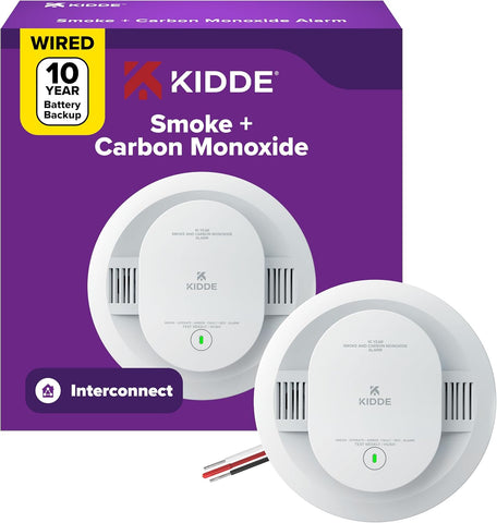 Kidde Smoke & CO Detector, Hardwired & 10-Year Battery, 30CUA10, 1 Pack