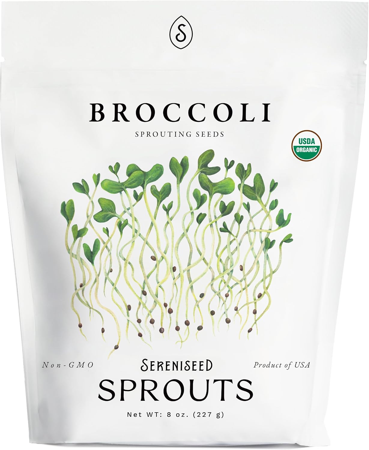 Organic Alfalfa Sprout Seeds (16 oz) – Non-GMO, Heirloom Seeds for Sprouting and Microgreens