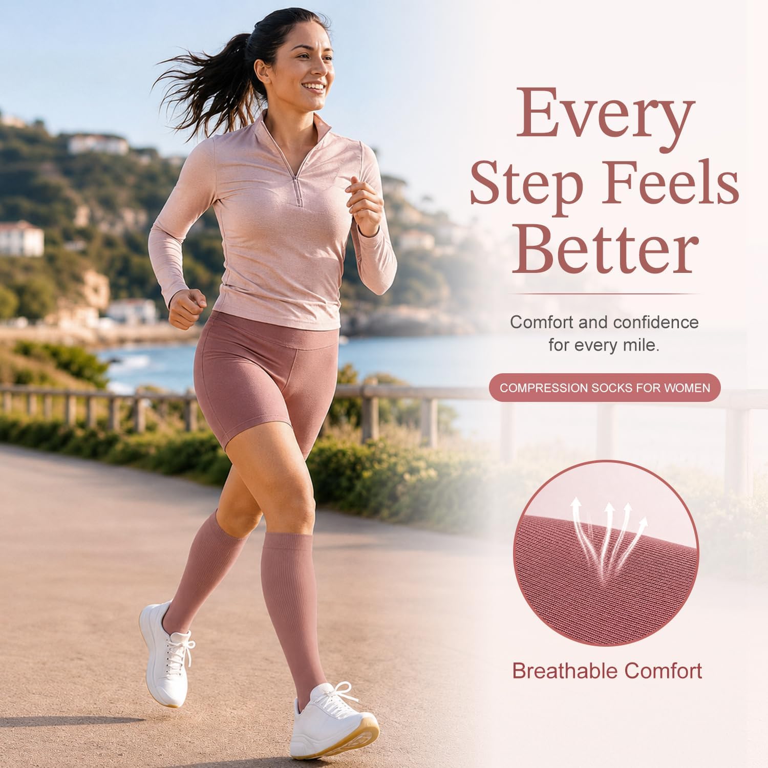 4 Pairs-Compression Socks for Women&Men Circulation-Best Support for Nurses,Running,Athletic
