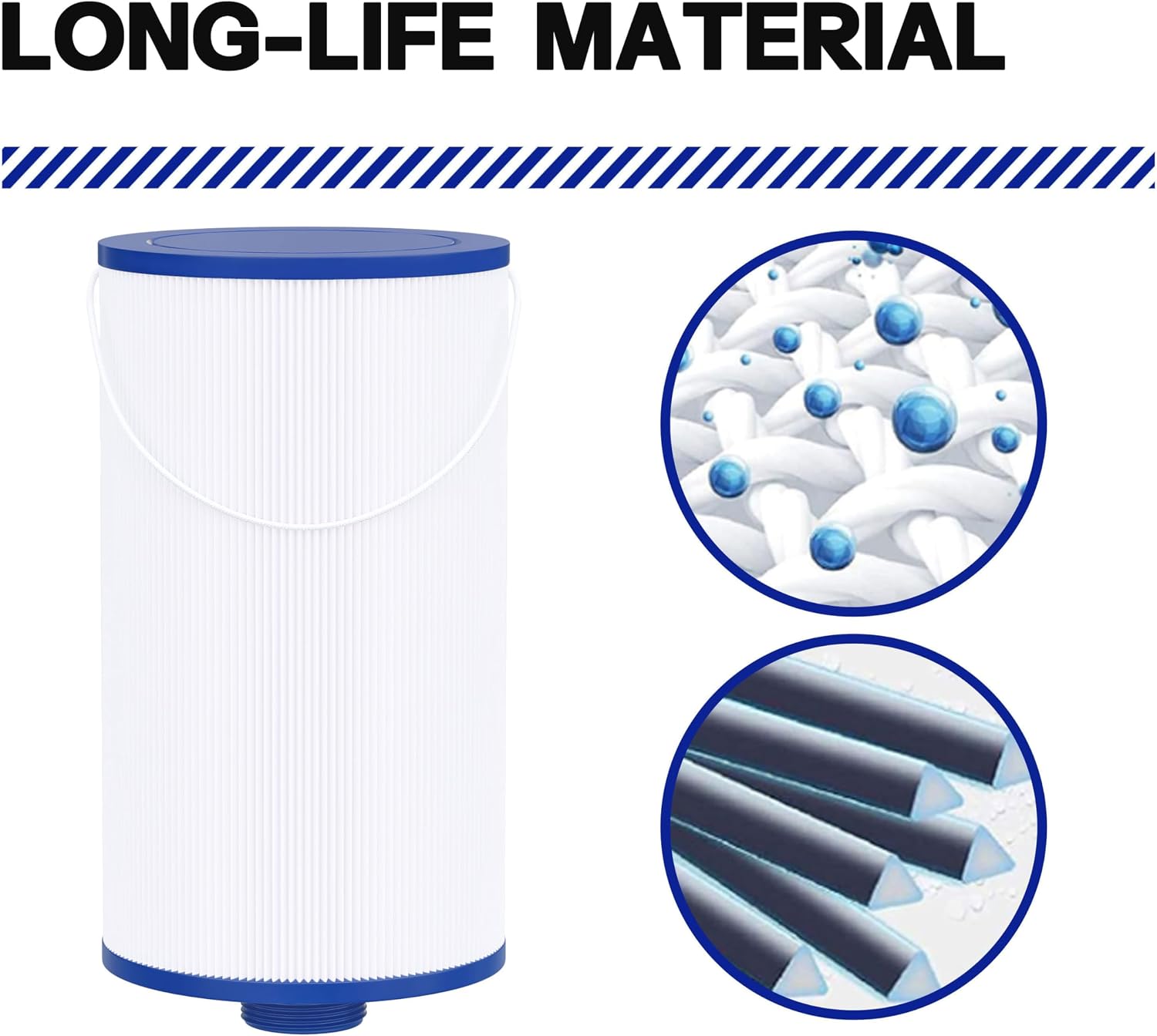 Spa Filter Compatible with 303279, FC-2402, Free Flow, AquaTerra, Fantasy Hot Tub Filter, 1 1/2" Finer Thread (1 Pack)