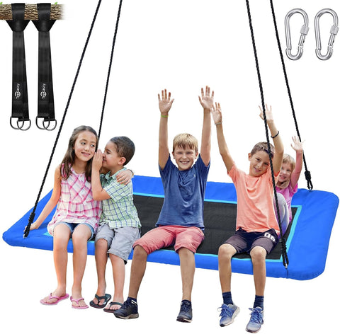 Trekassy 700lbs 60" Large Rectangle Platform Tree Swing for Kids & Adults